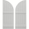 Ekena Millwork Americraft 6-Board (2 Batten) Wood Joined Board-n-Batten Shutters w/ Arch Top, ARW101BQ621X77STH, PR ARW101BQ621X77STH - alternate 1